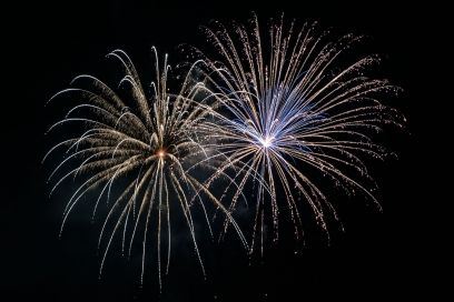 fireworks in night sky